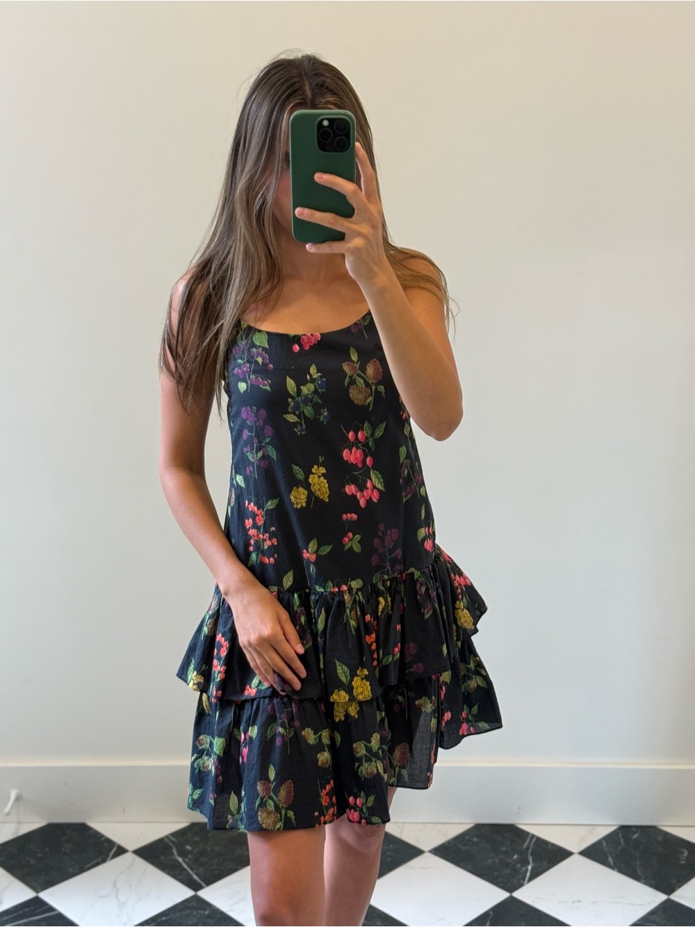 Cara Cara Floral Black Dress XS - Picture 3 of 11